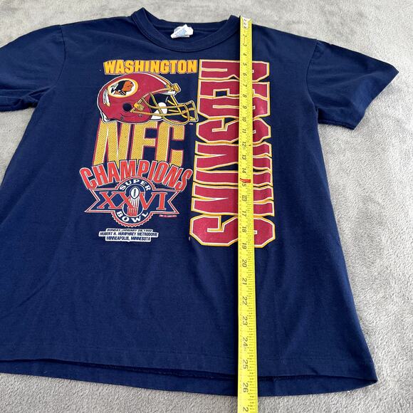 Vintage Redskins Super Bowl Tshirt 1992 Made in USA Collectible Mens S - Picture 4 of 8